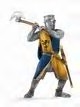 Blue and Gold Foot Soldier with Ax